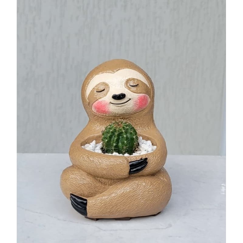 Vaso de Bicho Preguiça Decorativo Plantador