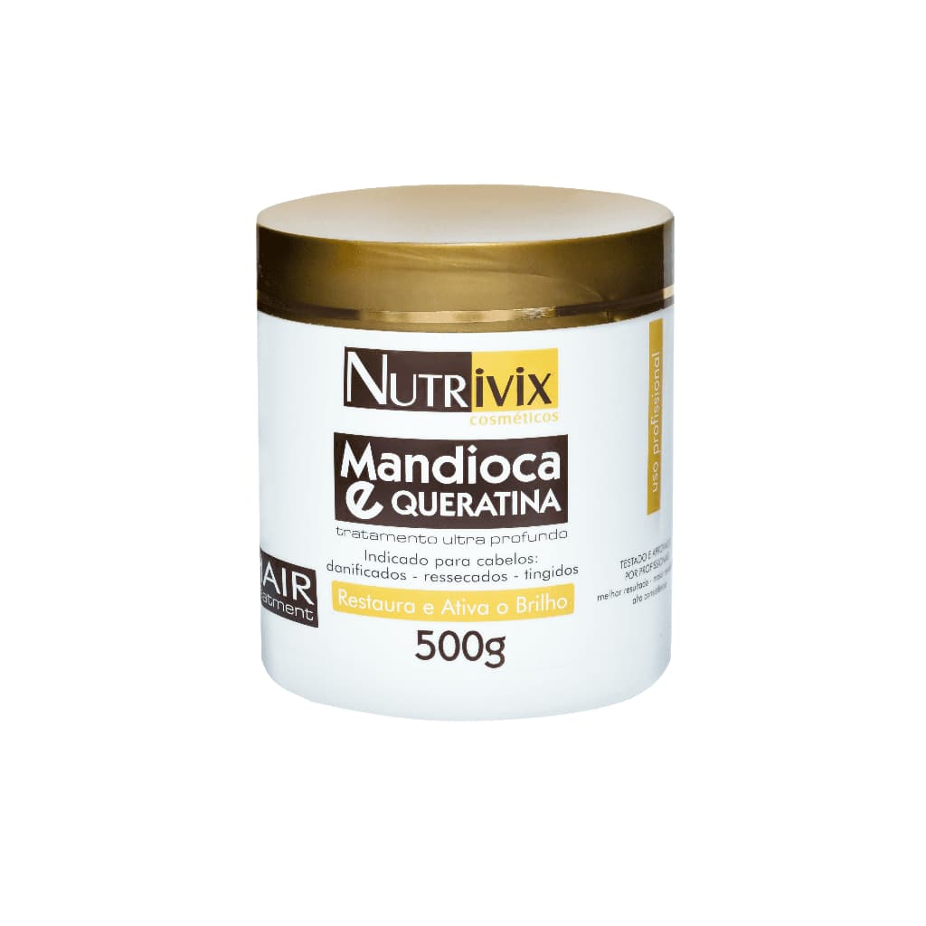 Máscara Mandioca E Queratina 500g - Nutrivix Cosméticos