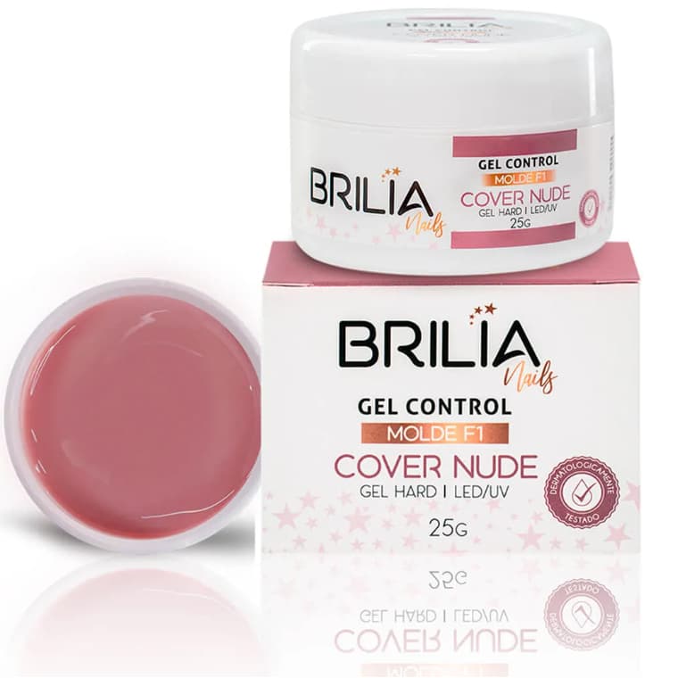 Gel Para Alongamento Unhas Brilia Nails Cover Nude Fibra De Vidro - 25g