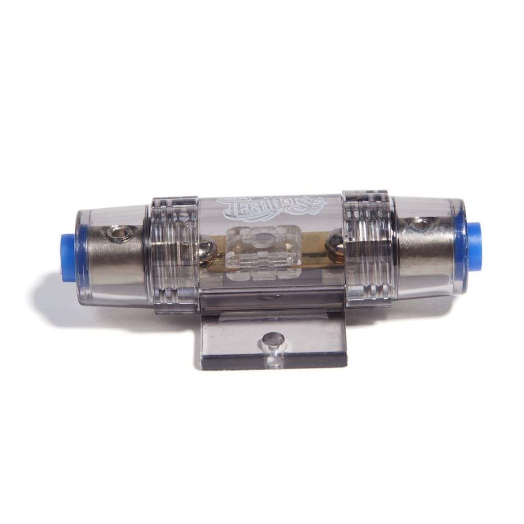 Porta Fusivel Banana Mini ANL Entrada 21mm 1Via Technoise Capa Acrilico Fume  Mini Faca kit