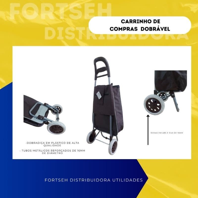 CARRINHO DE MAO MULTIUSO DE FEIRA COMPRAS LEVA TUDO