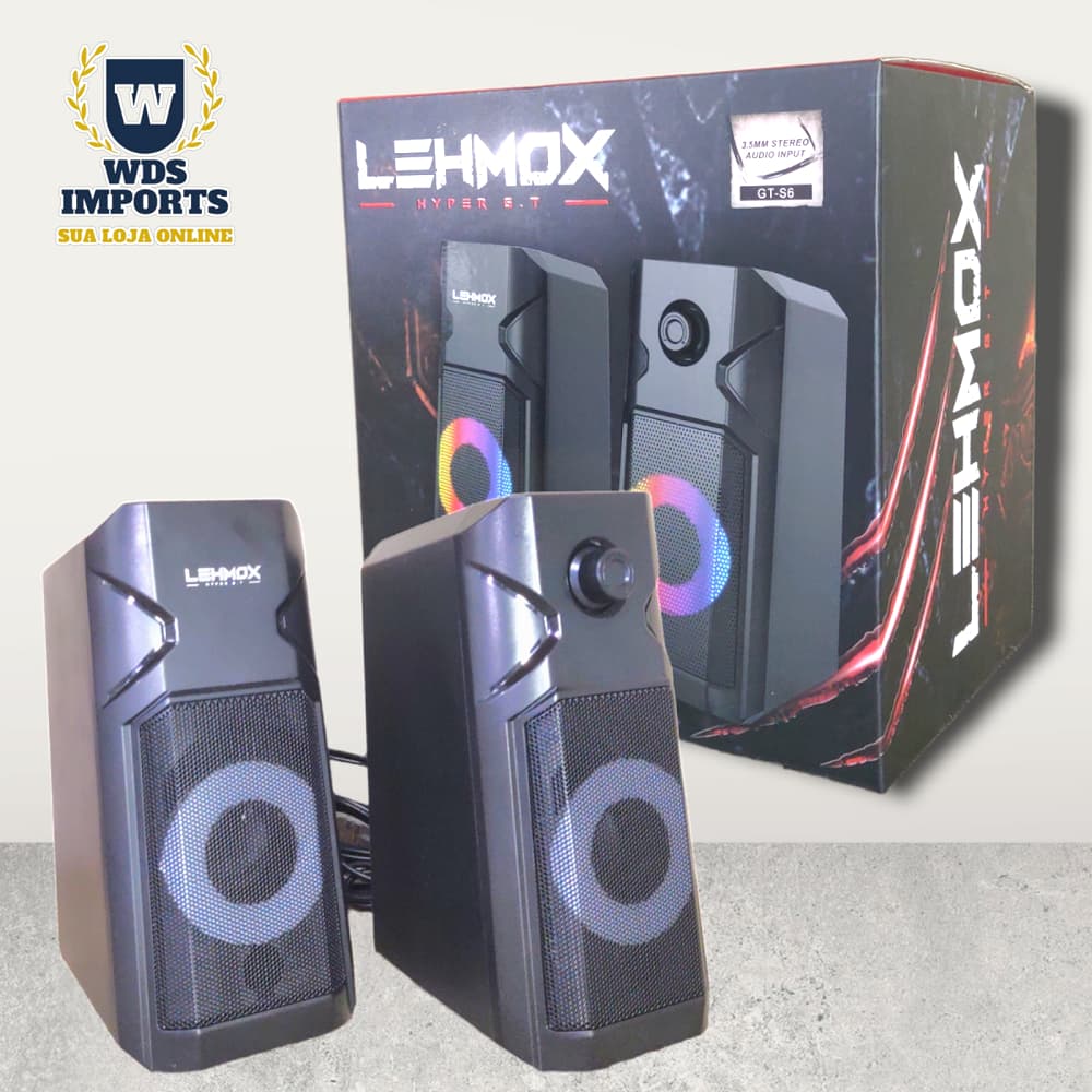 Caixa de som para PC Gamer GT S-6 Lehmox