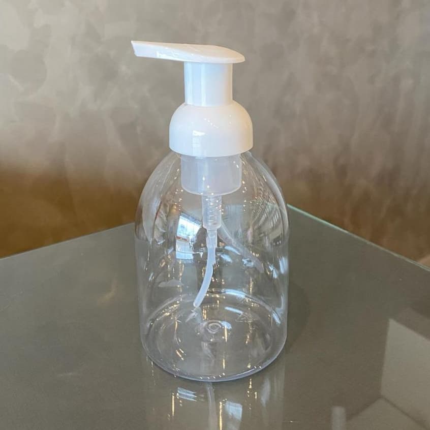 Frasco 500ml Pump Sabonete Espumador Limpeza Cilios Viagem