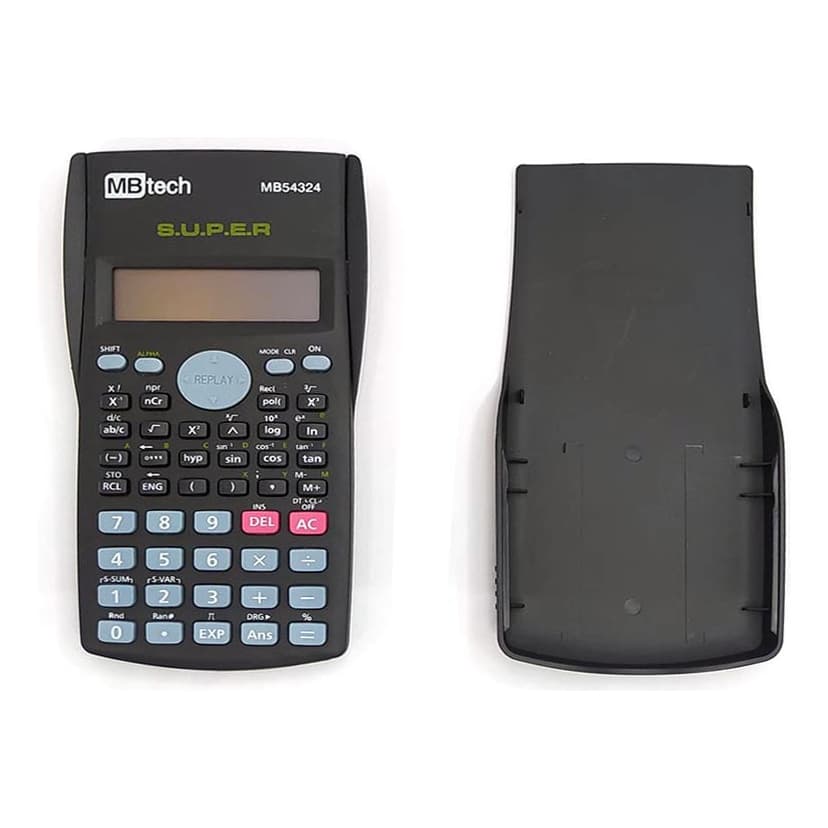 Calculadora Científica A Pilha 2 Linhas 10+2 Dígitos Mb543 Funções Para Trigonometria