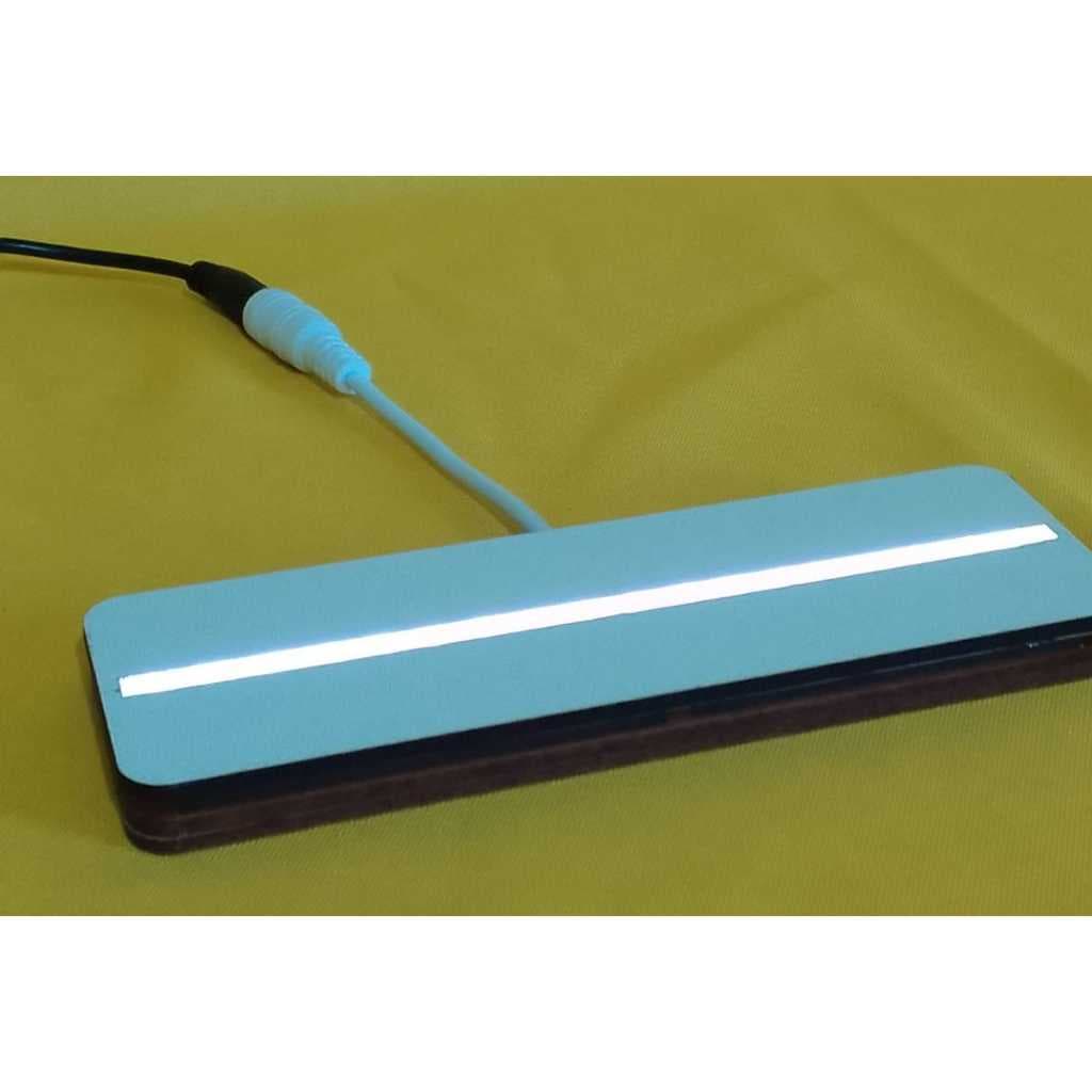 3 unid - Base em MDF com  LED para Luminária de Acrílico  15cm + Fonte inclusa 12V