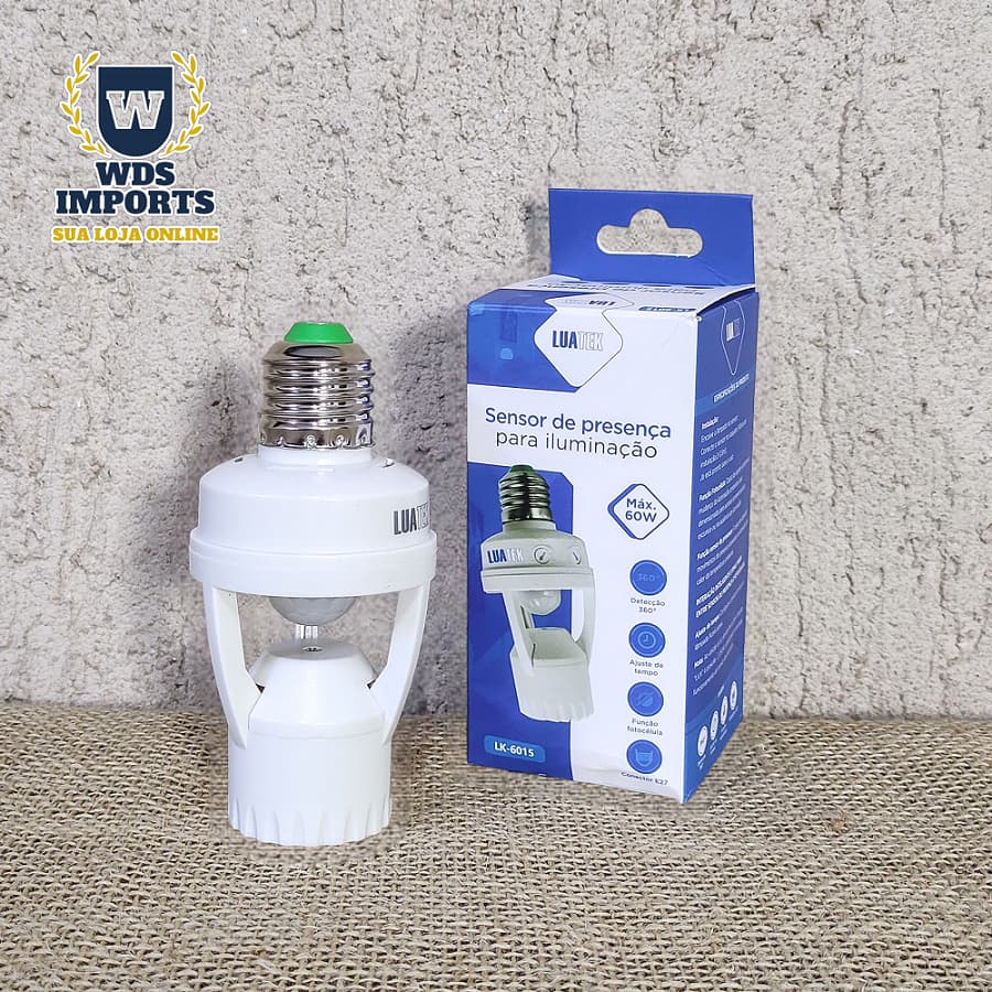 Sensor De Presença P/ Lâmpada Soquete E27 Luatek