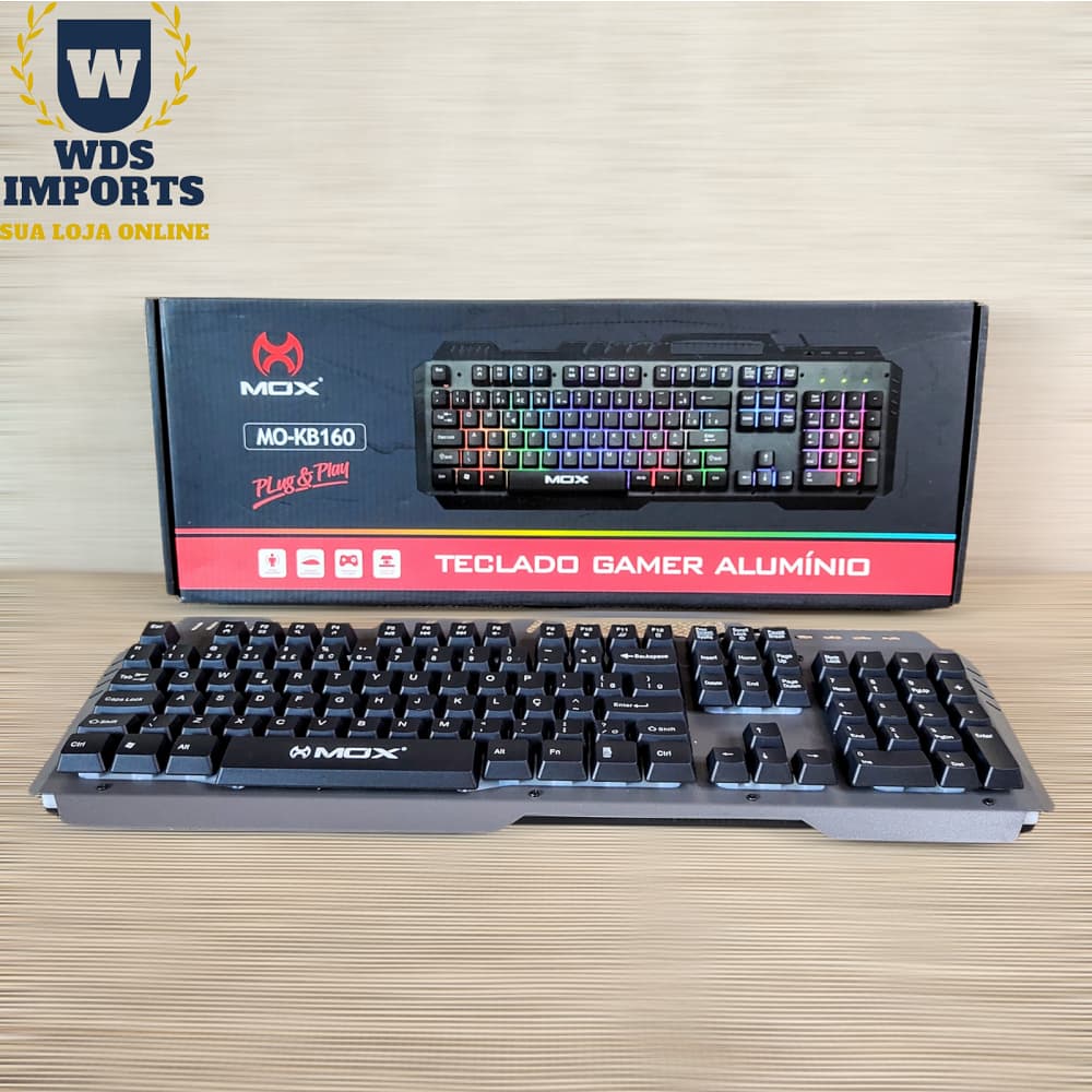 Teclado Gamer Aluminio Semi Mecanico Mox Kb160