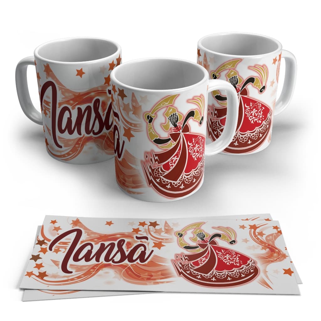Caneca Xicara Dos Orixá Iansã Espirita Umbanda Candomblé -OFERTA RELÂMPAGO !
