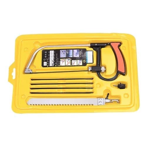 Kit Arco de Serra Mágica Mini Serrote Tico Tico Manual 6 em 1 Portátil C/ 6 Serras Multifuncional 7 Em 1 Universal Corta Tudo - MM-1860