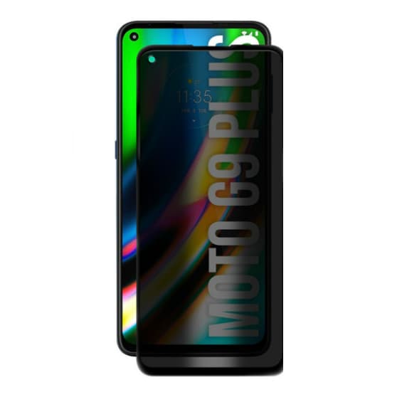 Película de vidro 3D Privativa Anti Spy Motorola Moto G9 Plus / Pelicula de privacidade
