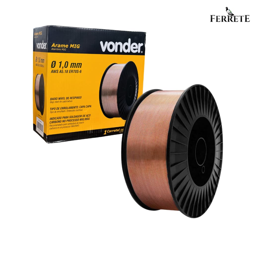 Arame Para Solda 15kg Mig/mag 0.8 e 1.0mm Vonder