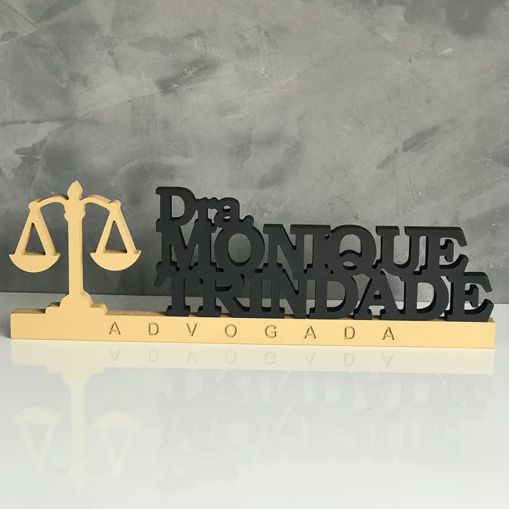 Placa Direito Personalizada Advogados Decoração Escritório Profissões