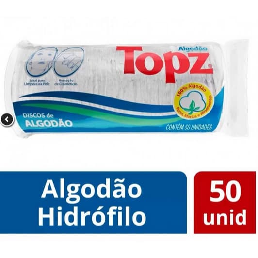 Algodão Disco |Topz 50 unidades