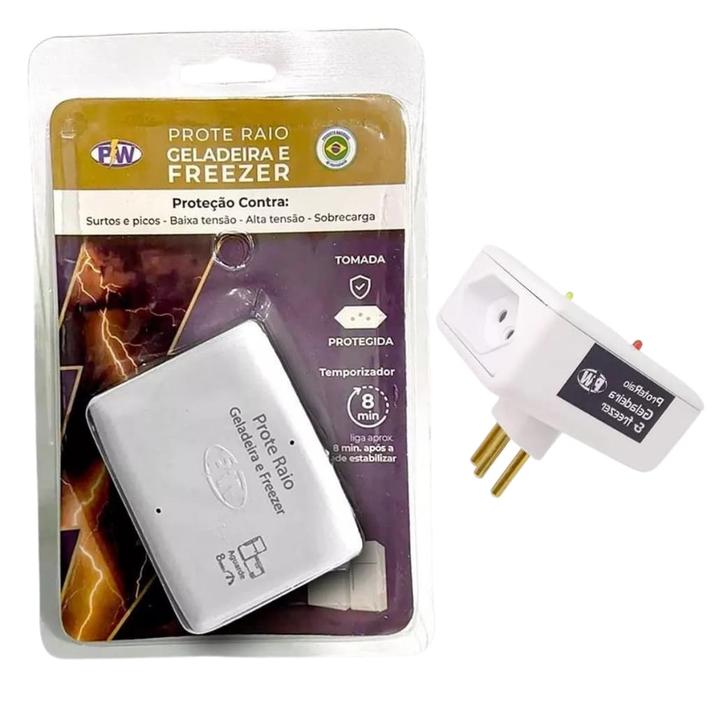 Protetor Raio Surto Geladeira Freezer Com Temporizador 8 Min 220v