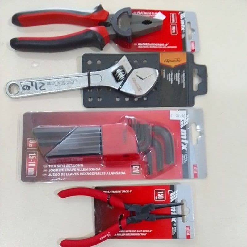 kit alicate universal,alicate anéis,chave inglesa chave Allen