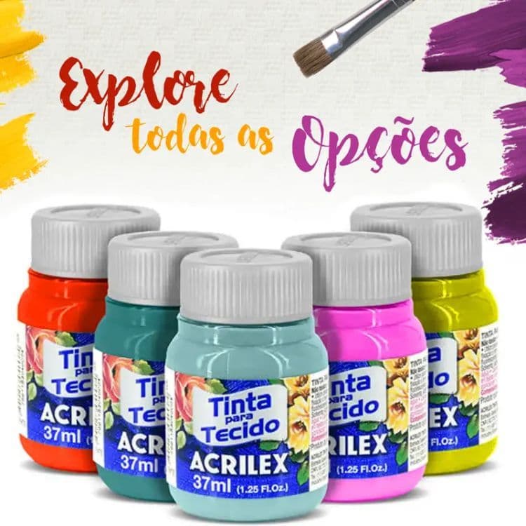 Tinta P/ Tecido Fosca 37ml ACRILEX