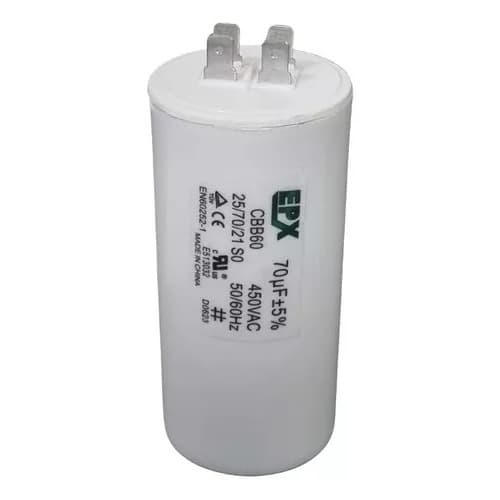 Capacitor CBB60 70uf X 450v +- 5% 50/60hz Epx 25/70/21 S0