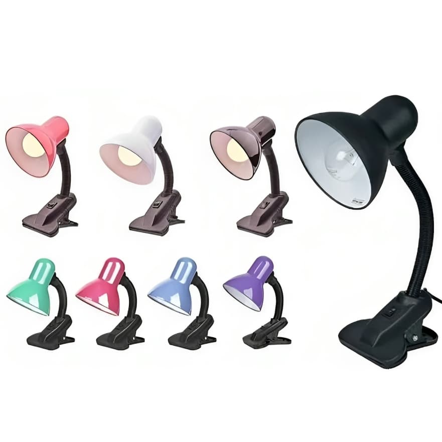 Luminária Abajur Mesa Com Garra Flexível Dobrável Articulável