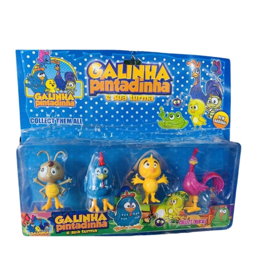 Cartela 4 Bonecos Universo Infantil Galinha Pintadinha