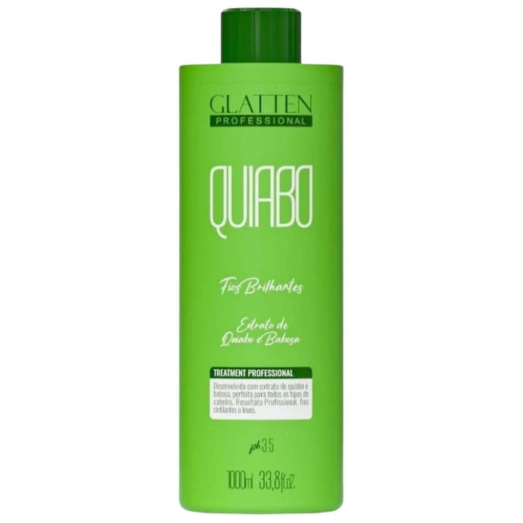 Alisamento Quiabo 1L Glatten progressiva semidefinitiva cabelo liso e saudavel