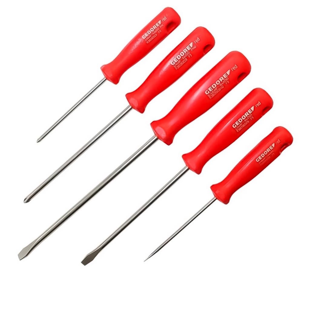 Kit Jogo De Chaves Fenda - Phillips Gedore Red 5 Peças Profissional Aço Cr-V
