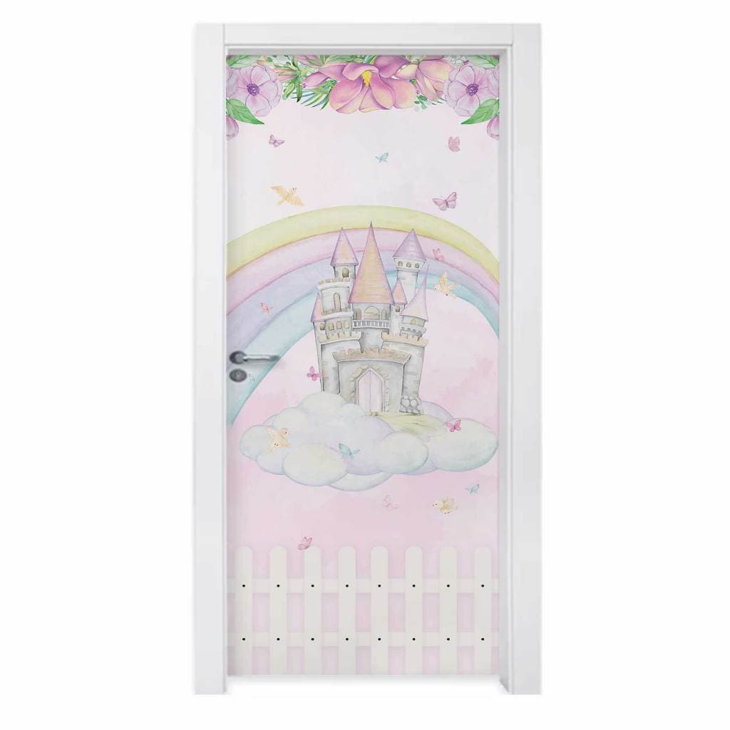 Pingu Ruxo - Adesivo para Porta do Quarto do Bebê - 210x80 cm - Arco Iris Castelo