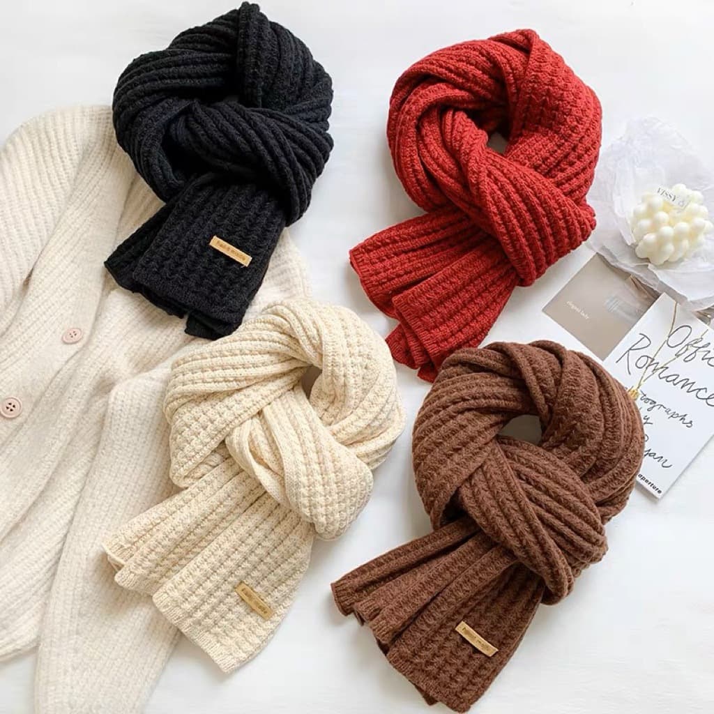 Lenço Cachecol De Lã Grosso Unissex Inverno Super Quentinho