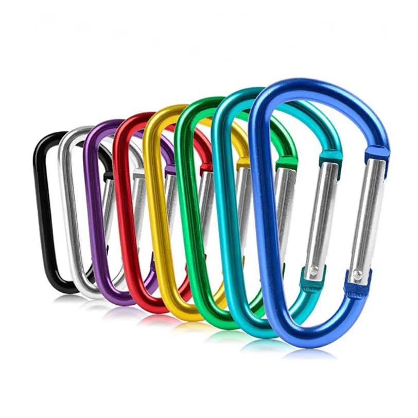 8 x Gancho Mosquetão Garra Chaveiro Trava Argola Chave Moto MTB pesca camping trekking