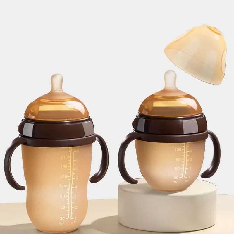Mamadeira silicone imita peito materno anticolica