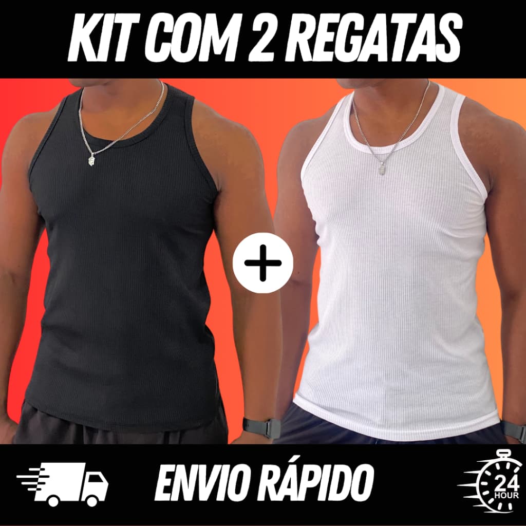 Kit 2 Regatas  Básica  Canelada  Americana  envio rápido