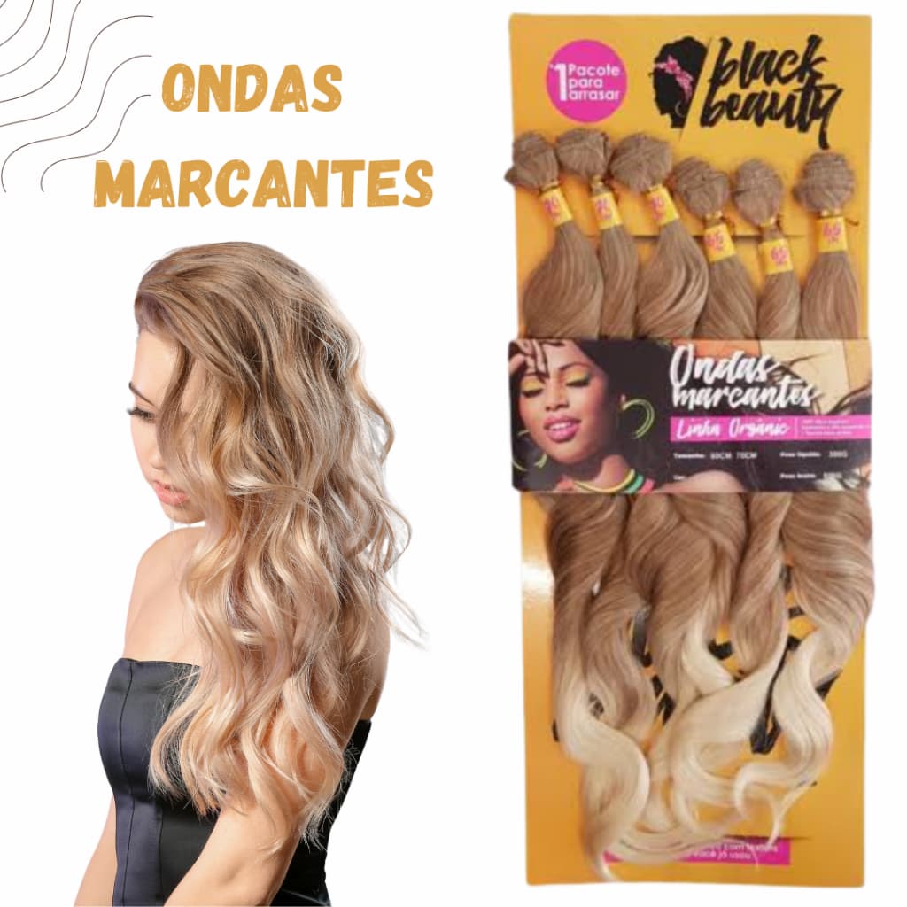 Cabelo Orgânico Ondas Marcantes Black Beauty 75cm