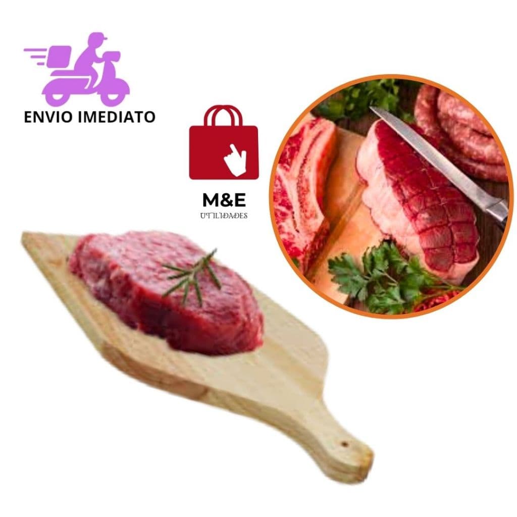 Tábua De Carne  Mutiuso  Tábua De Churrasco De Madeira Corte Carne Grande 37cm