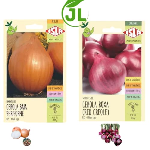 Sementes De Cebola Baia  Cebola Amarela   Cebola Roxa