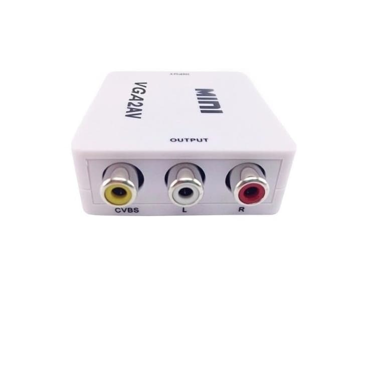 Mini Conversor Vga P/av C/áudio P2 E Rl