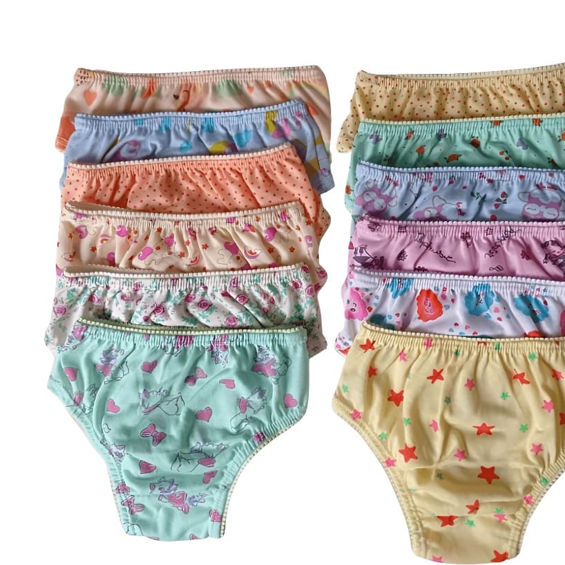 Calcinha Infantil Menina kit 10 Calcinha Criança Qualidade Malha Tipo Algodao