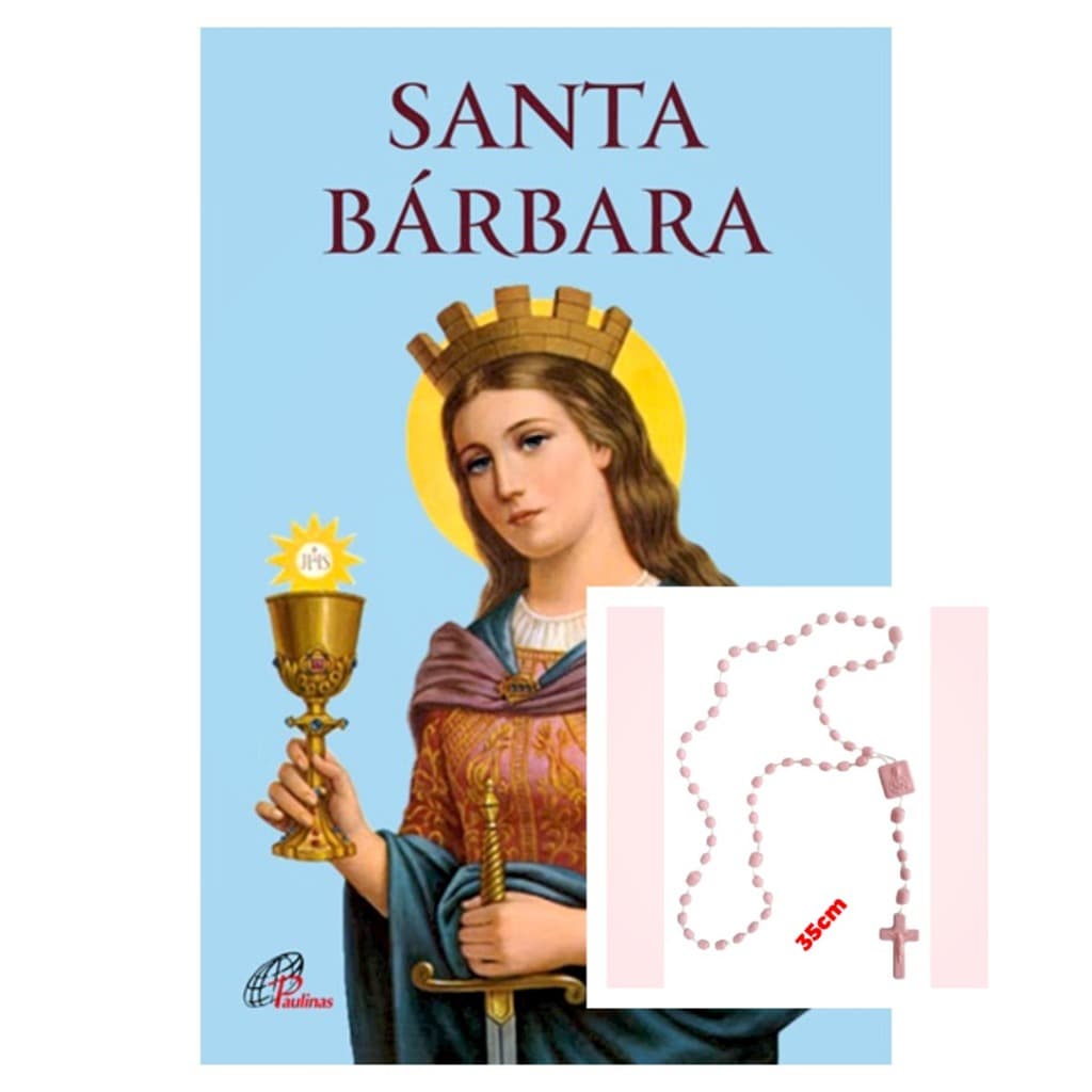 Livro Santa Bárbara - Religião Devocionarios + Terço