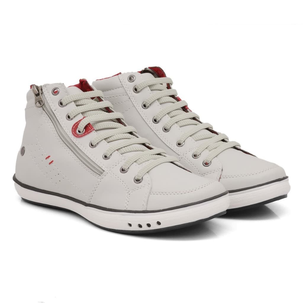 Botinha Casual Esportiva Sapatênis Masculino Couro Bota Cano Médio Versátil Super confortável ideal