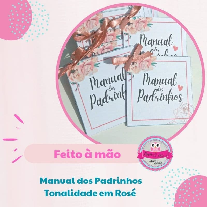 18 Manuais dos Padrinhos de Casamento Personalizado em papel 180gr
