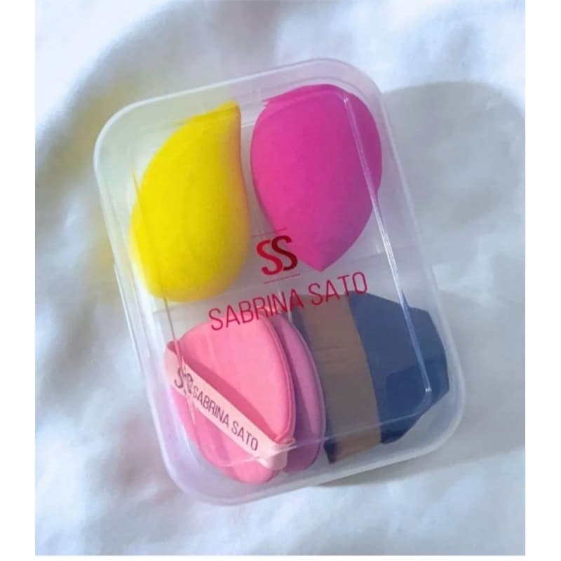 Kit pincel para base esponja para pó esponja para maquiagem Sabrina Sato