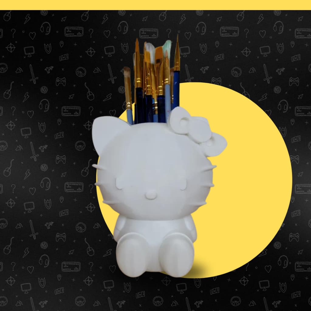 Porta Lápis Caneta Pincel Hello Kitty Sanrio Escritório Decoração Presente