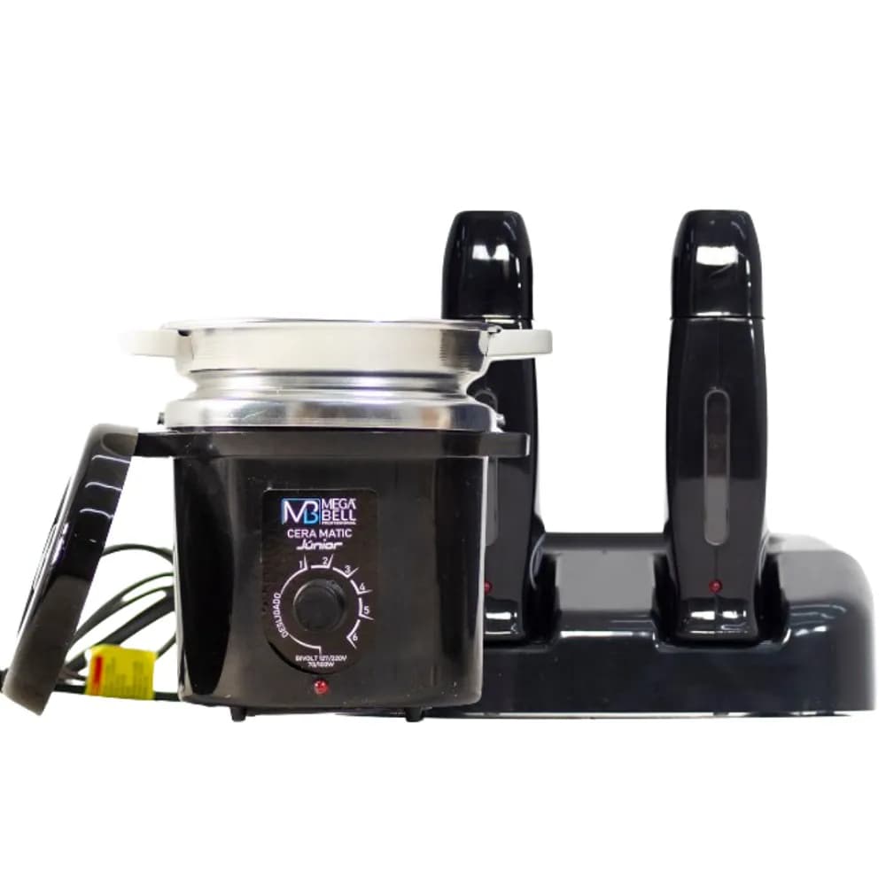 Termocera Panela Depilação 400g c/ Refil + Base Dupla c/ 2 Rollon  Mega Bell
