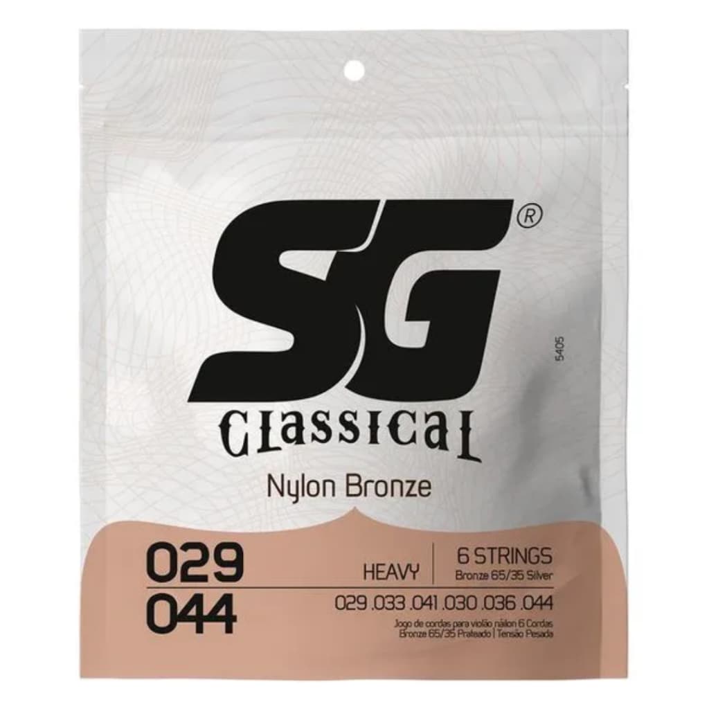 Encordoamento SG Violão Nylon Bronze Heavy