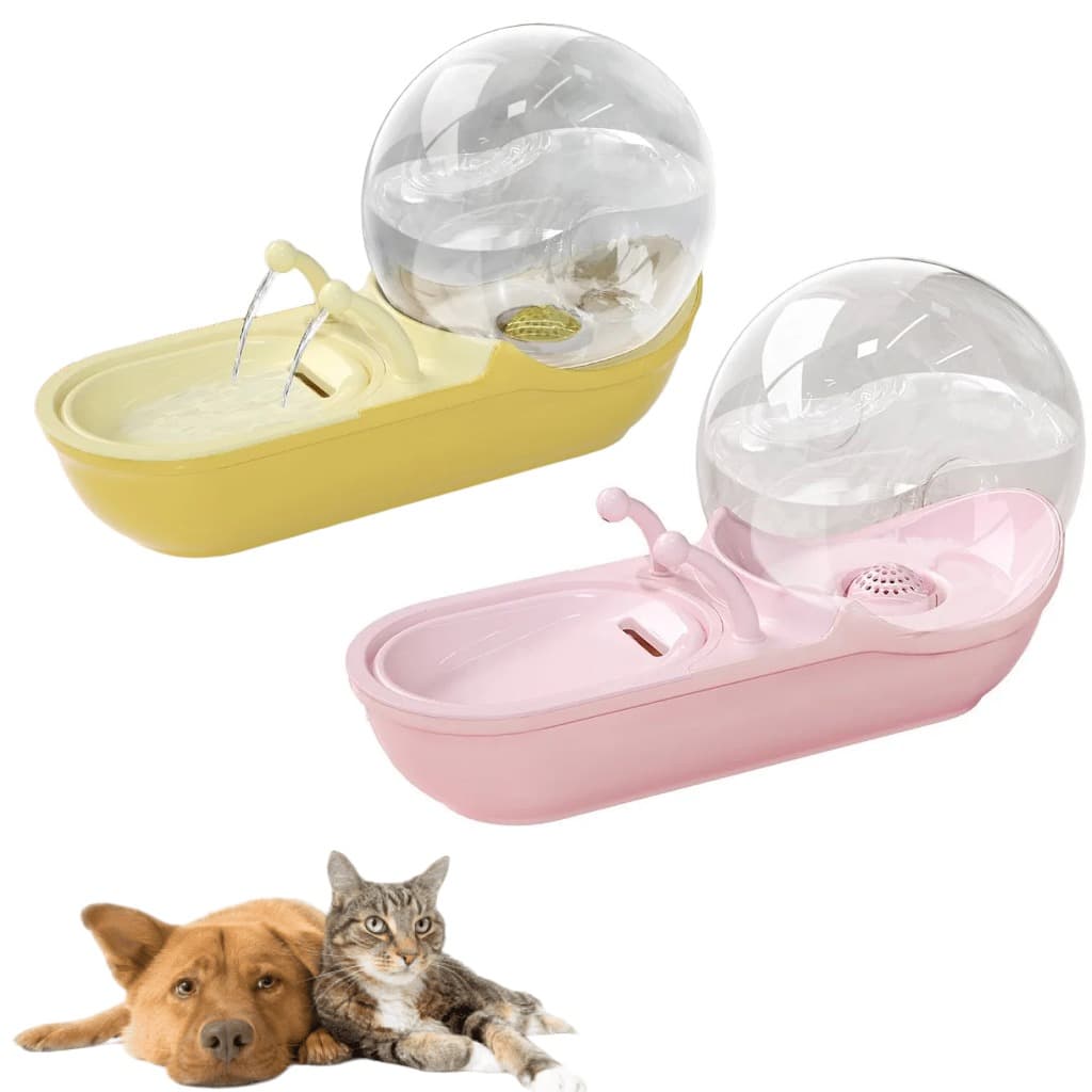 Bebedouro Caracol Fonte de água para Gatos Pet Cão Animais de estimação