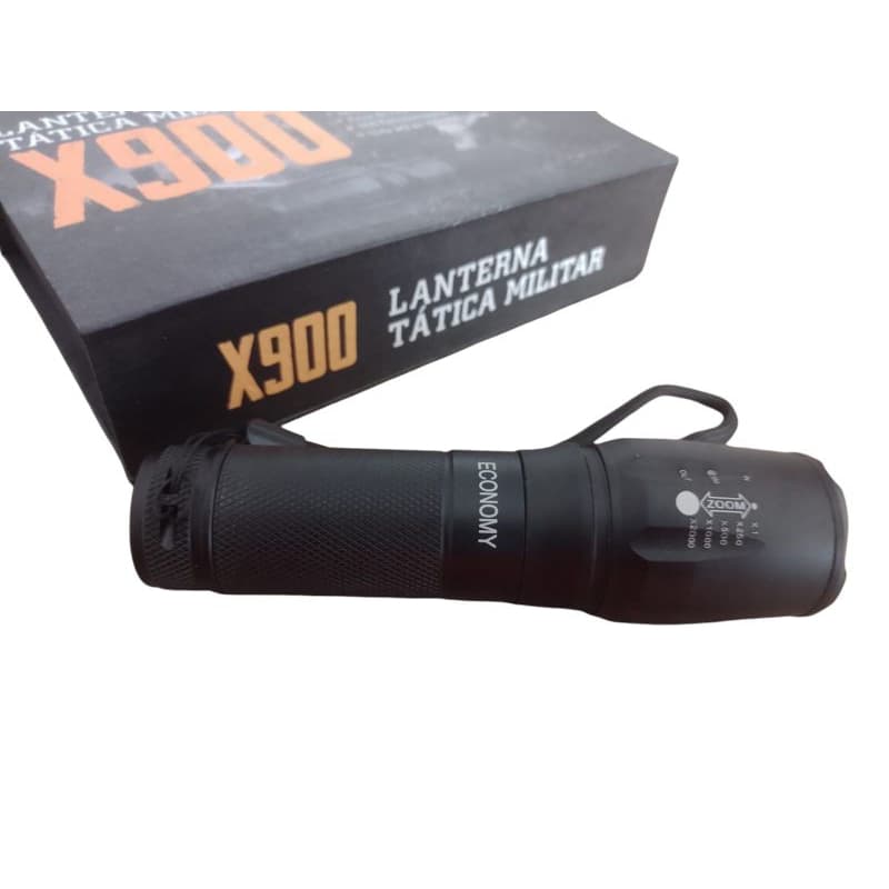 Lanterna Luz LED X900 Recarregável com zoom