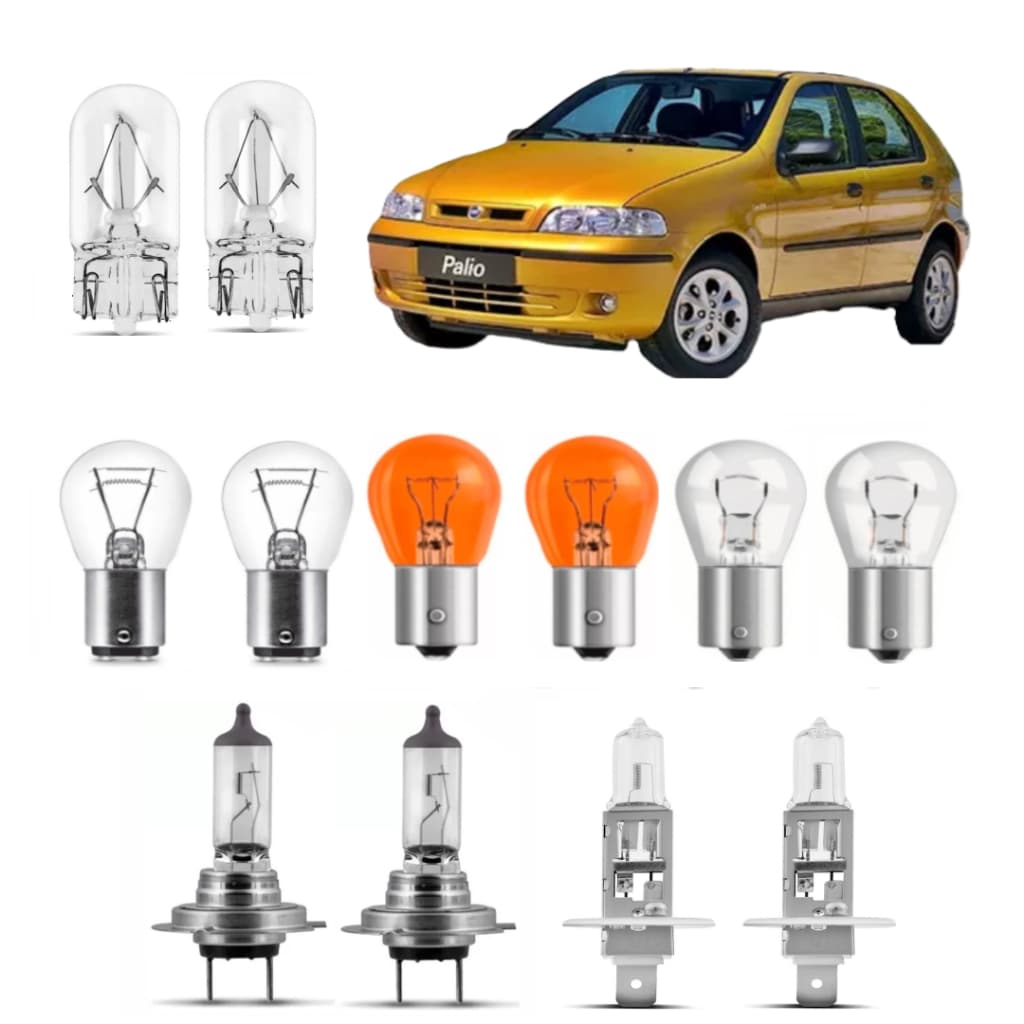 KIT LAMPADA PARA LANTERNA TRASEIRA PALIO 01 02 03/PALIO FIRE 04 05 06 07 + LAMPADA PARA FAROL +PINGO