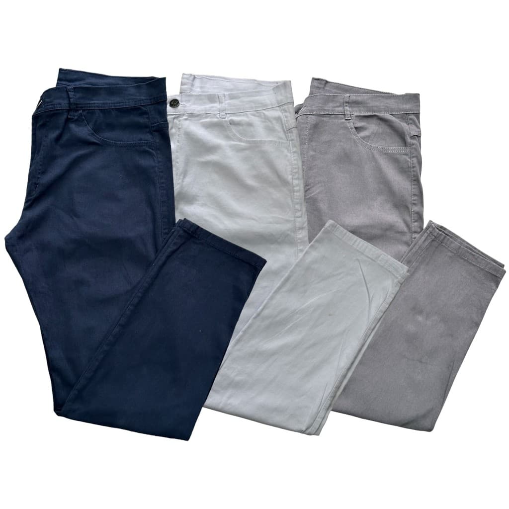 Kit com 3 calças masculina sarja slim todas com elastano Calças com ótimo padrão de qualidade envio rapido