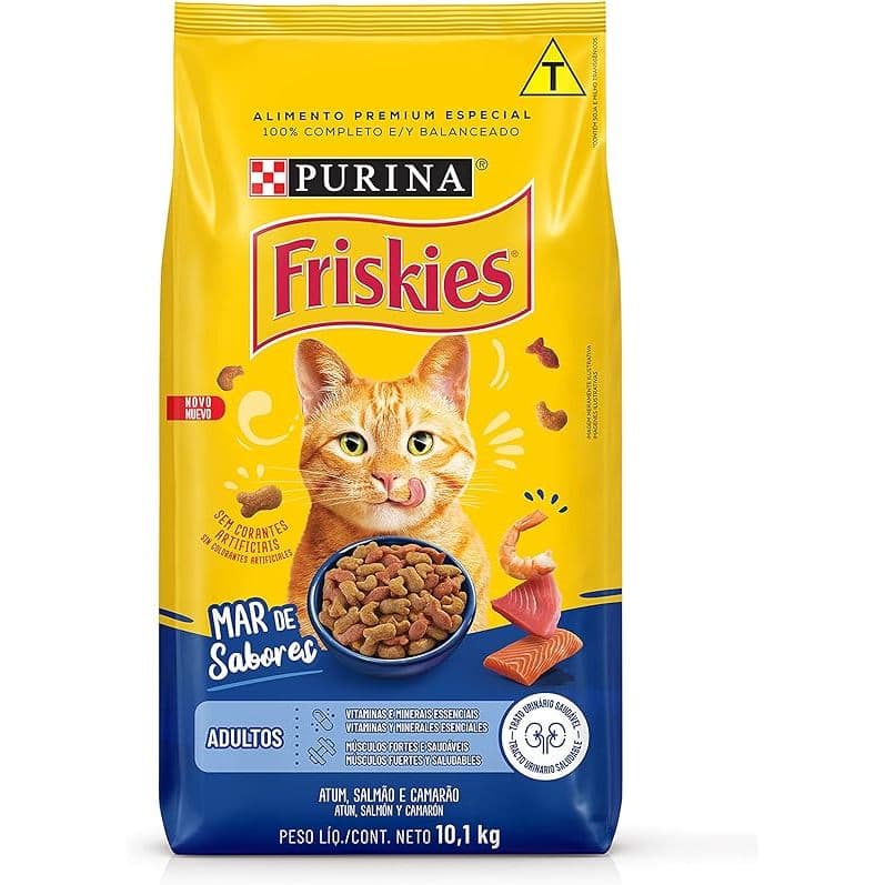 Ração Seca Friskies Nestlé 10,1kg para Gatos Adultos – Sabores Variados e Alta Palatabilidade