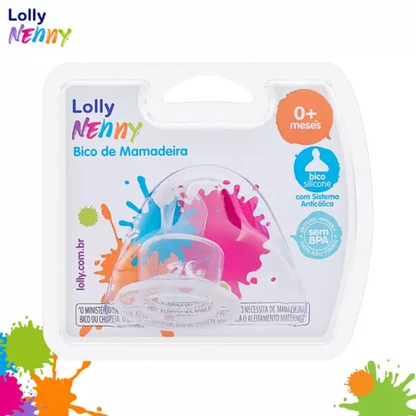 Bico De Mamadeira Lolly Silicone Ortodôntico N°1
