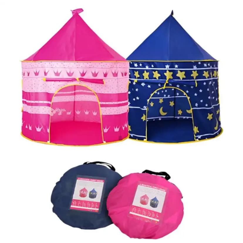 TOCA CASTELO BARRACA BRINQUEDO TENDA DOBRÁVEL PRINCIPE E PRINCESA MUNDO MAGICO DIVERTIDO
