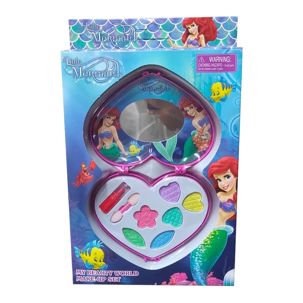 Kit Maquiagem Infantil Pequeno Ariel Sereia Princesas Disney